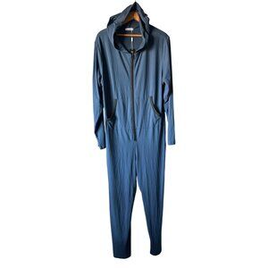 NWT Ekouaers Union Blue Onesie Hood Zip-Up Soft Lounge Wear Pockets Thin Size XL